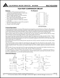 datasheet for PACVGA200Q by California Micro Devices