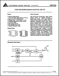 datasheet for CM1232 by California Micro Devices