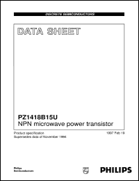 datasheet for PZ1418B15U by Philips Semiconductors