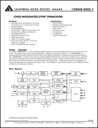 datasheet for CM8888-2 by California Micro Devices