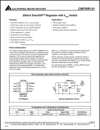datasheet for CMPWR101 by California Micro Devices