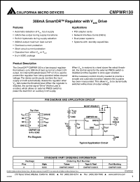 datasheet for CMPWR130 by California Micro Devices