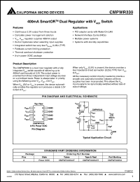 datasheet for CMPWR330 by California Micro Devices