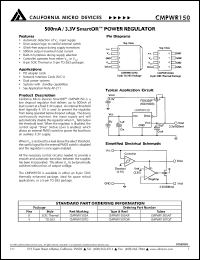 datasheet for CMPWR150 by California Micro Devices