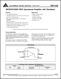 datasheet for CMV1026Y by California Micro Devices