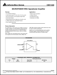datasheet for CMV1030Y by California Micro Devices