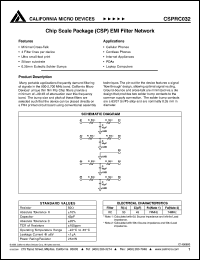 datasheet for CSPRC032500430 by California Micro Devices