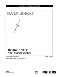 datasheet for 1N4150 by Philips Semiconductors