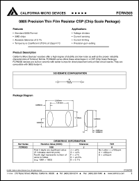 datasheet for FCRN3031003J by California Micro Devices