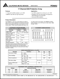 datasheet for PDN002S by California Micro Devices