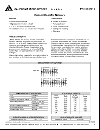 datasheet for PRN10116N51R0J by California Micro Devices