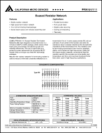 datasheet for PRN1111651R0J by California Micro Devices