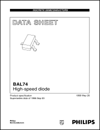 datasheet for BAL74 by Philips Semiconductors