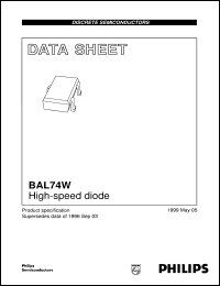 datasheet for BAL74W by Philips Semiconductors