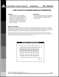 datasheet for SN74S1051 by California Micro Devices