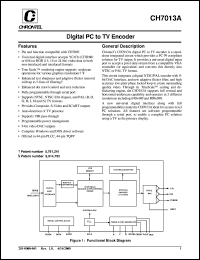 datasheet for CH7013A-T by Chrontel, Inc.