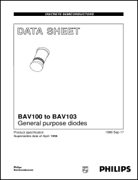 datasheet for BAV102 by Philips Semiconductors