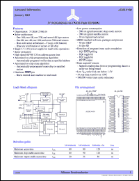 datasheet for AS29LV400T-80TC by Alliance Semiconductor Corporation