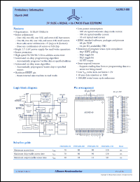 datasheet for AS29LV400T-70TI by Alliance Semiconductor Corporation