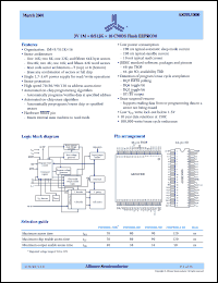 datasheet for AS29LV800B-70RTI by Alliance Semiconductor Corporation