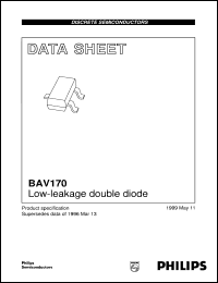 datasheet for BAV170 by Philips Semiconductors