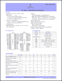 datasheet for AS4C256K16F0-25JC by Alliance Semiconductor Corporation