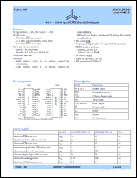 datasheet for 4C4M4EOQ-50JC by Alliance Semiconductor Corporation