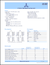 datasheet for AS4C4M4F0-50JC by Alliance Semiconductor Corporation