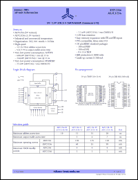 datasheet for AS7C256-10JC by Alliance Semiconductor Corporation