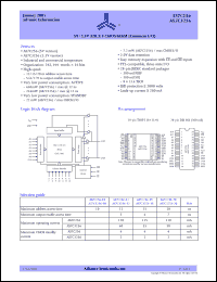 datasheet for AS7C3256-15JI by Alliance Semiconductor Corporation