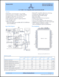 datasheet for AS7C33256PFS16A-166TQI by Alliance Semiconductor Corporation