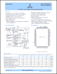 datasheet for AS7C33256PFS18A-133TQC by Alliance Semiconductor Corporation