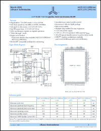 datasheet for AS7C33512PFS18A-133TQC by Alliance Semiconductor Corporation