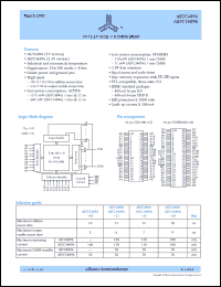 datasheet for AS7C34096-12JI by Alliance Semiconductor Corporation