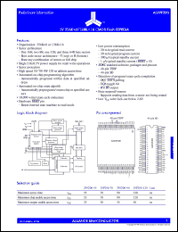 datasheet for AS29F200B-55TC by Alliance Semiconductor Corporation