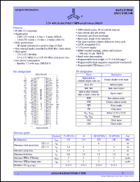 datasheet for AS4LC8M8S0-75TC by Alliance Semiconductor Corporation