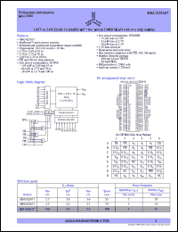 datasheet for AS6UA25617-BC by Alliance Semiconductor Corporation