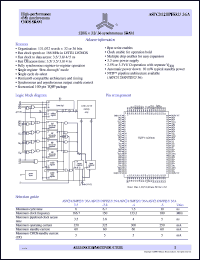 datasheet for AS7C3128PFS32-4TQC by Alliance Semiconductor Corporation