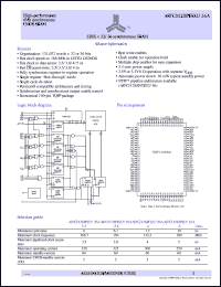 datasheet for AS7C3128PFS32-5TQC by Alliance Semiconductor Corporation