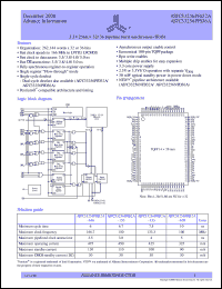 datasheet for AS7C33256PFS36A-166TQC by Alliance Semiconductor Corporation