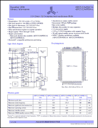 datasheet for AS7C33256PFS36A-133TQC by Alliance Semiconductor Corporation