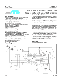 datasheet for AS2533T by Austria Mikro Systeme International