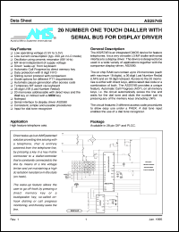datasheet for AS2574BP by Austria Mikro Systeme International
