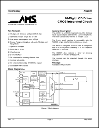 datasheet for AS2591 by Austria Mikro Systeme International