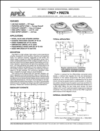 datasheet for PA07A by Apex Microtechnology Corporation
