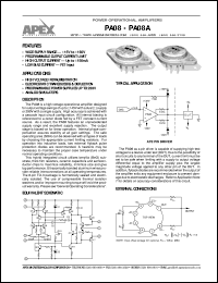 datasheet for PA08 by Apex Microtechnology Corporation