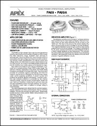 datasheet for PA09 by Apex Microtechnology Corporation