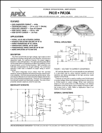 datasheet for PA10 by Apex Microtechnology Corporation