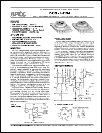datasheet for PA19 by Apex Microtechnology Corporation