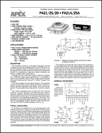 datasheet for PA21 by Apex Microtechnology Corporation